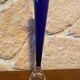 Vase soliflore en verre soufflé bleu cobalt