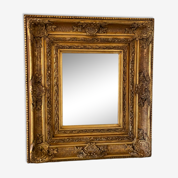 Gilded resin mirror Louis XV H47 X L42 style