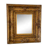 Miroir doré en résine de style Louis XV H47 X L42