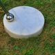 Arco telescopic design floor lamp from the 70s, marble base, chrome rod, plastic lampshade