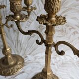 Chandeliers en bronze style Louis XVI