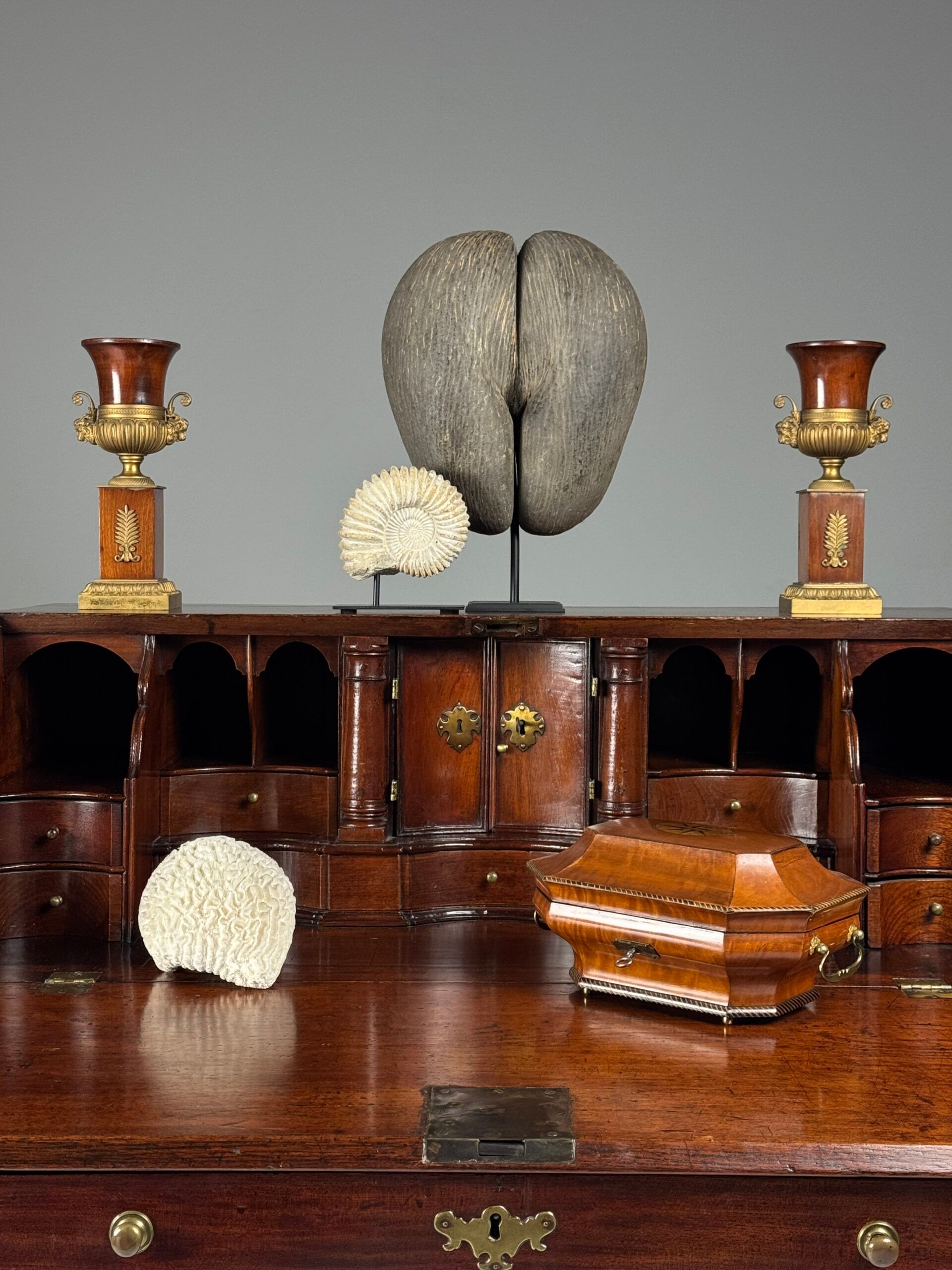 English secretary 18th century teak
