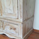 Wardrobe wardrobe 3 doors cerused gray pastel green