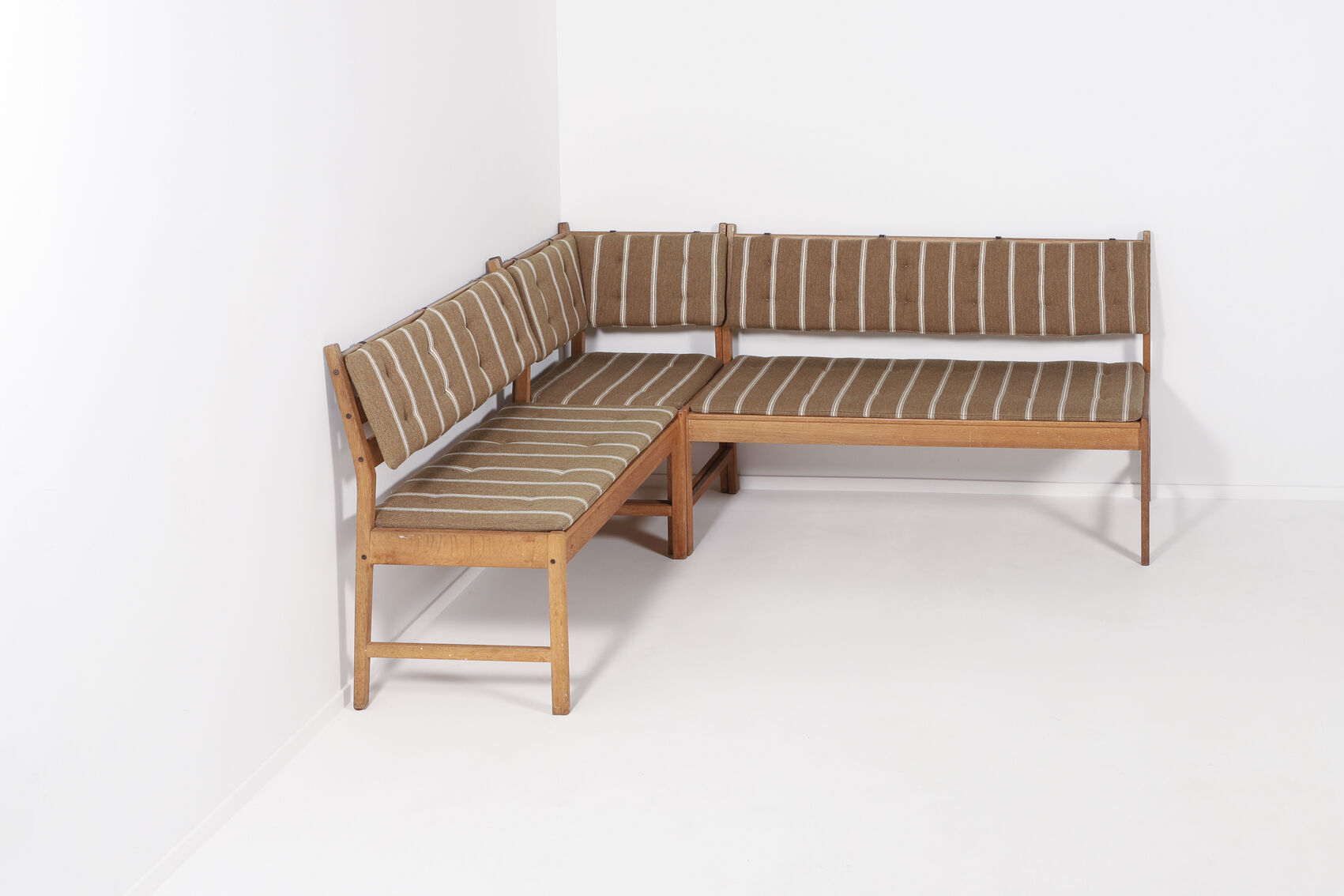 Bench in 3 elements and pair of chairs by Kurt Østervig for KP Møbler Denmark 1960