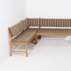 Bench in 3 elements and pair of chairs by Kurt Østervig for KP Møbler Denmark 1960