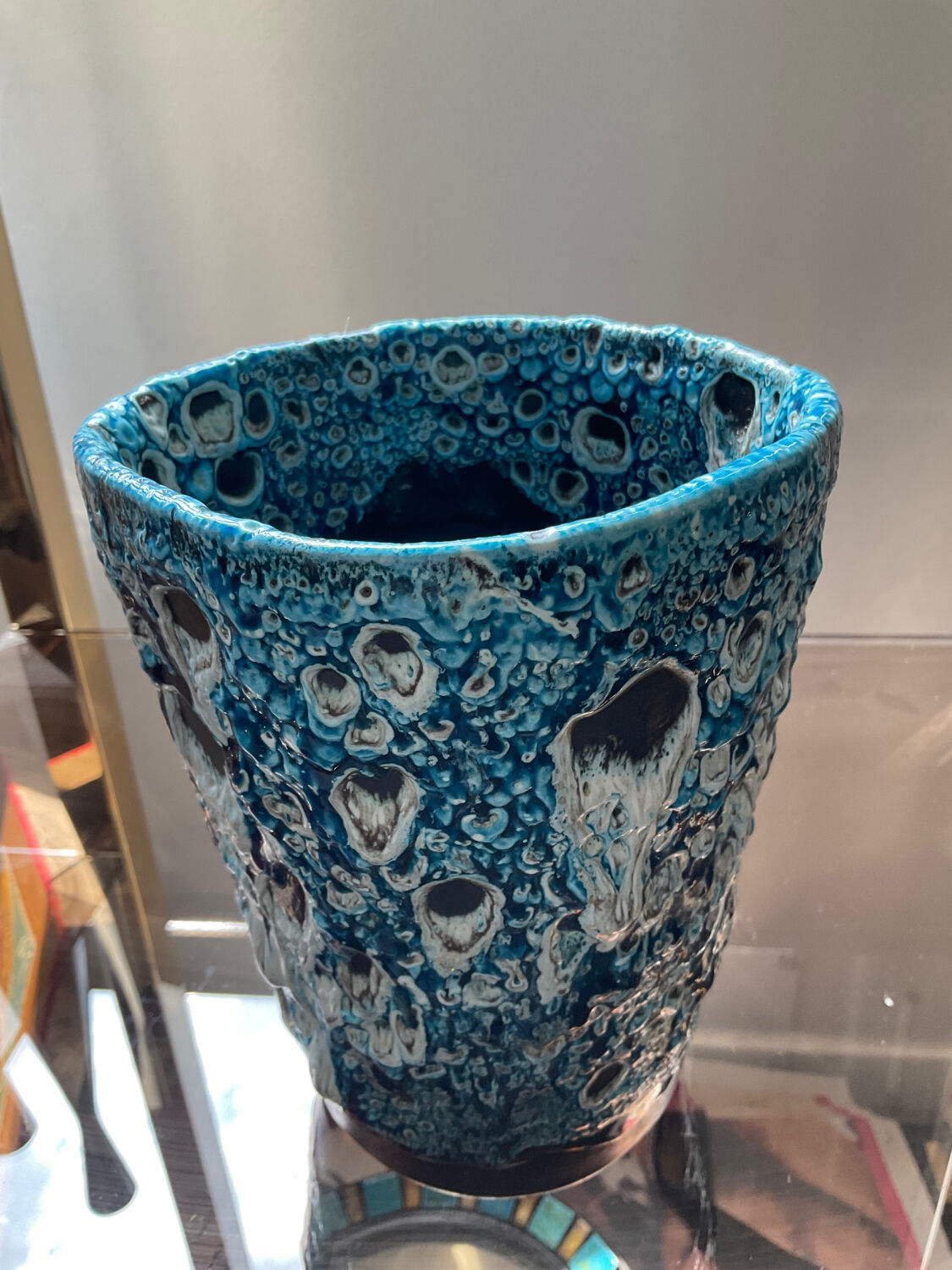 Vintage ceramic pot cache Fat Lava 60s