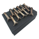 Silver-plated shell knife rests. Ravinet Denfert.