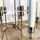 Italian chandelier in brass and acrylic glass from the 60s
