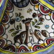 Hand painted ceramic serving display stand with 6 compartments