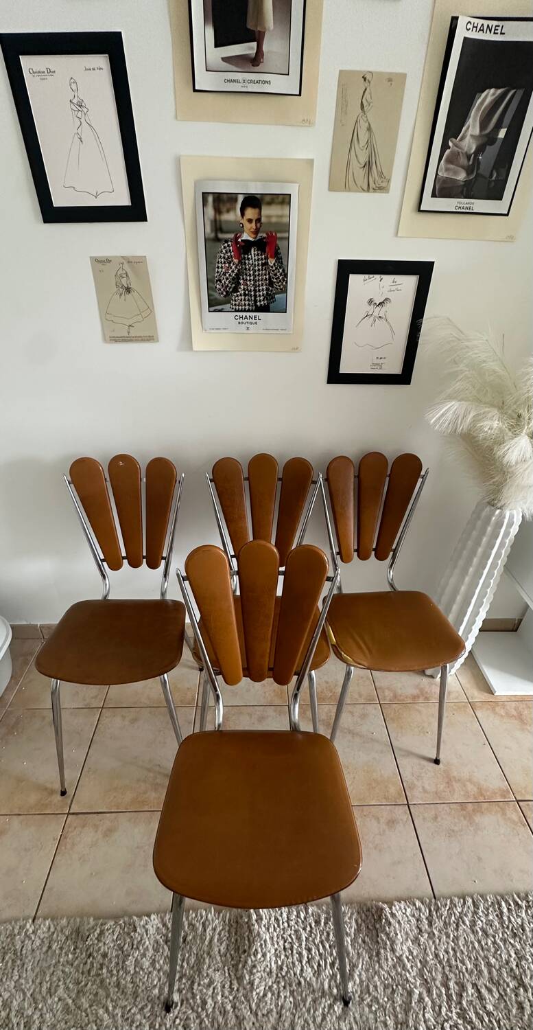 4 vintage Tubmenager petal chairs from the 60s