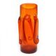 Postmodern vase, orange glass, designed by J. Słuczan-Orkusz, Poland, 1970s