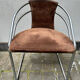 6 vintage chrome and suede design chairs