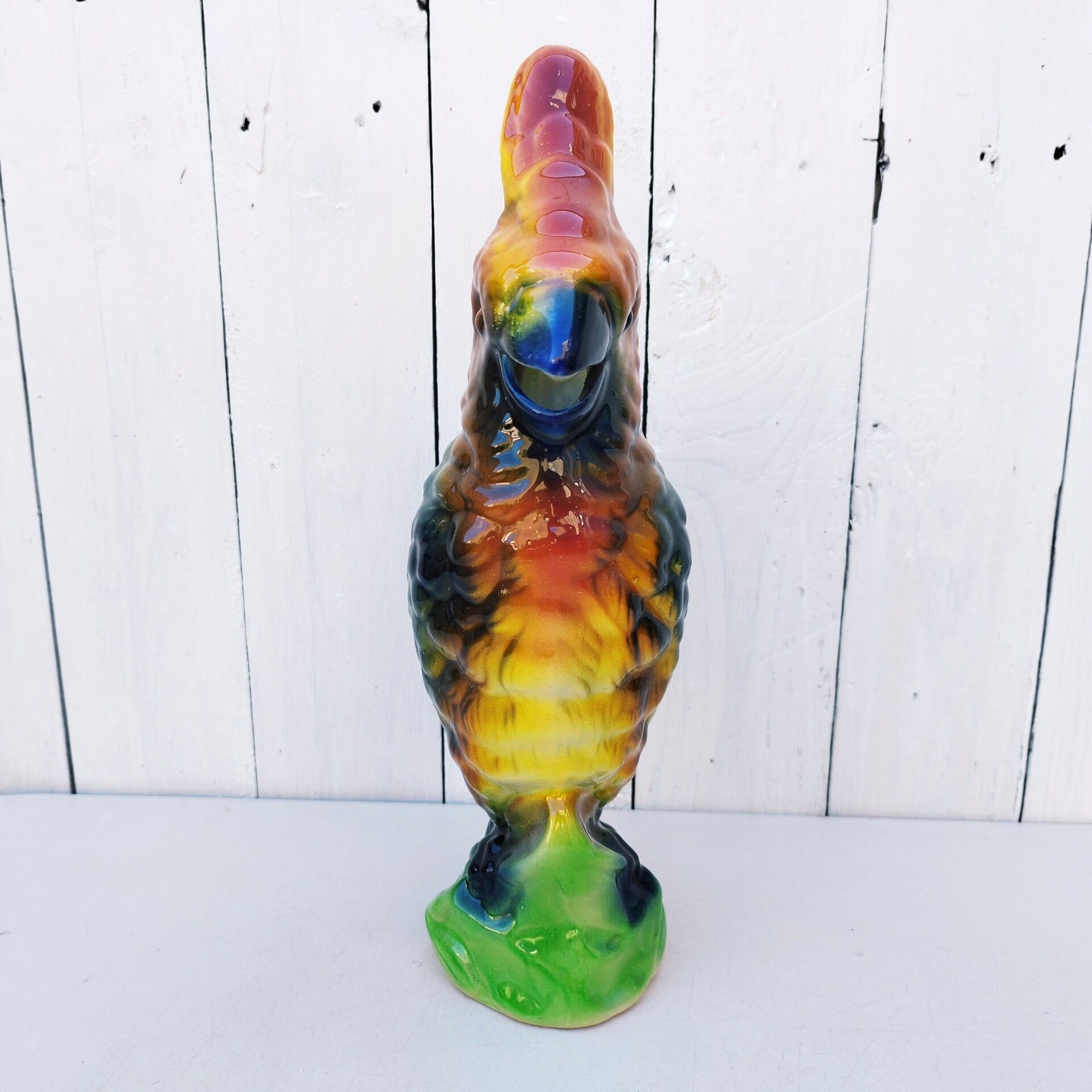 Pitcher cockatoo earthenware Saint Clement Vintage