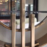 1960s Oval Wall Mirror with Brass Frame by Sant’Ambrogio De Berti