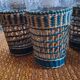 Set of vintage bohemian glasses