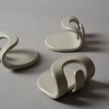 Con&Con Carlo Bartoli Space Age Wall Coat Hooks, Set of Three, Italy, 1970s