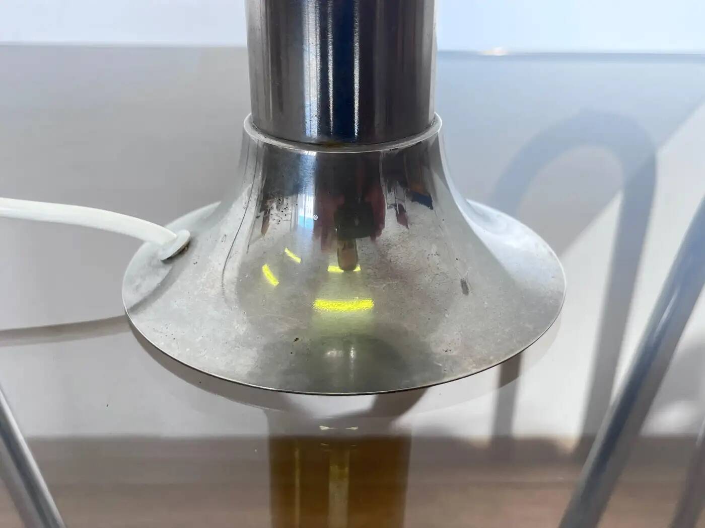 Lampe de table chromée / Allemagne, années 1970