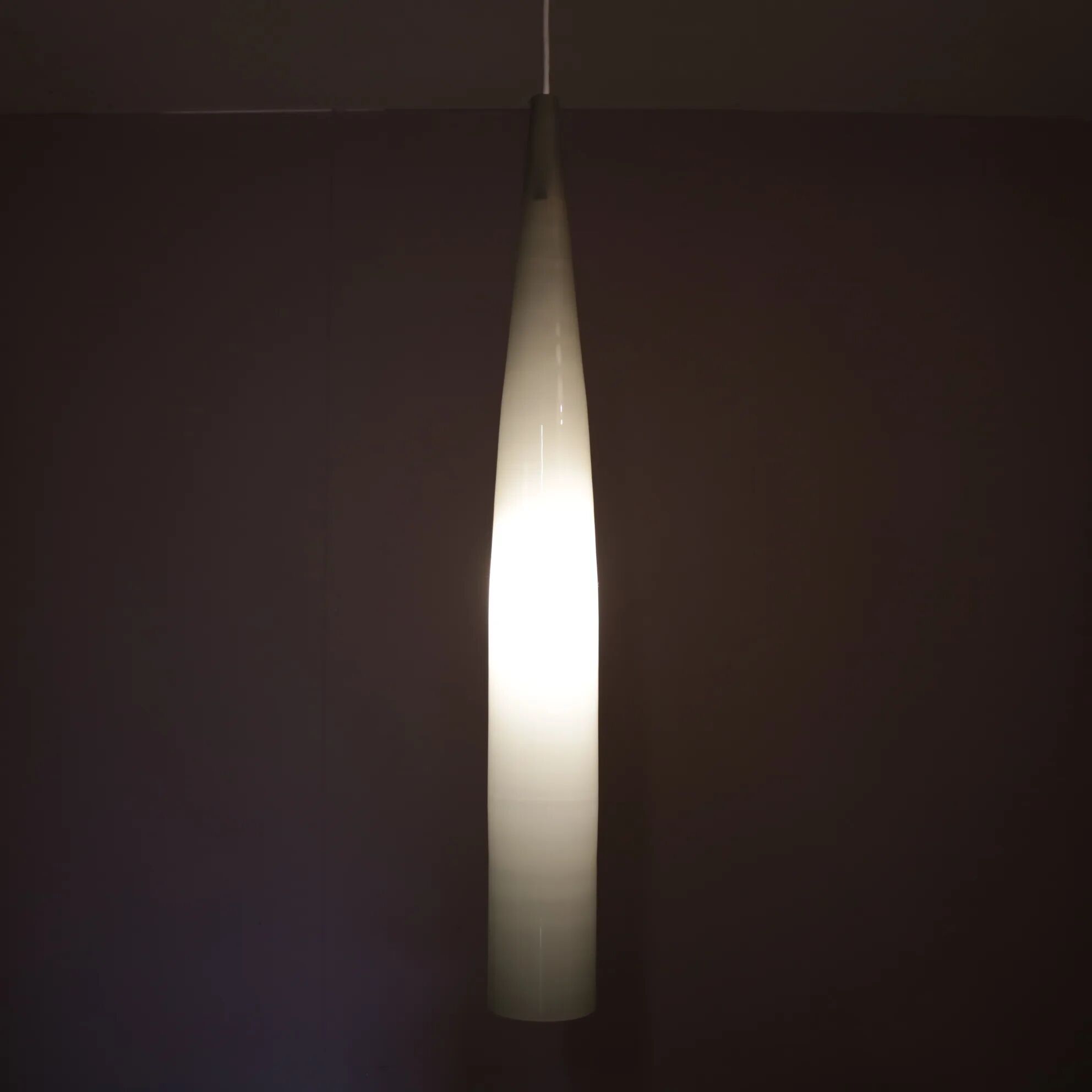 Alessandro Pianon hanging lamp in grey glass for Vistosi, Italy 1960