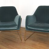 Pair of designer armchairs, Made
