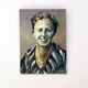 Tableau portrait de femme 1960 signé H.Golstein
