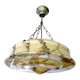 Art Deco pendant light in amber marble glass