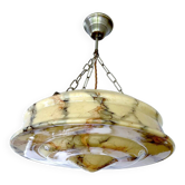 Art Deco pendant light in amber marble glass