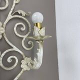 1 de 3 xxl 73cm blanc Métal Florentiner Applique murale de théâtre, Italie, années 1970