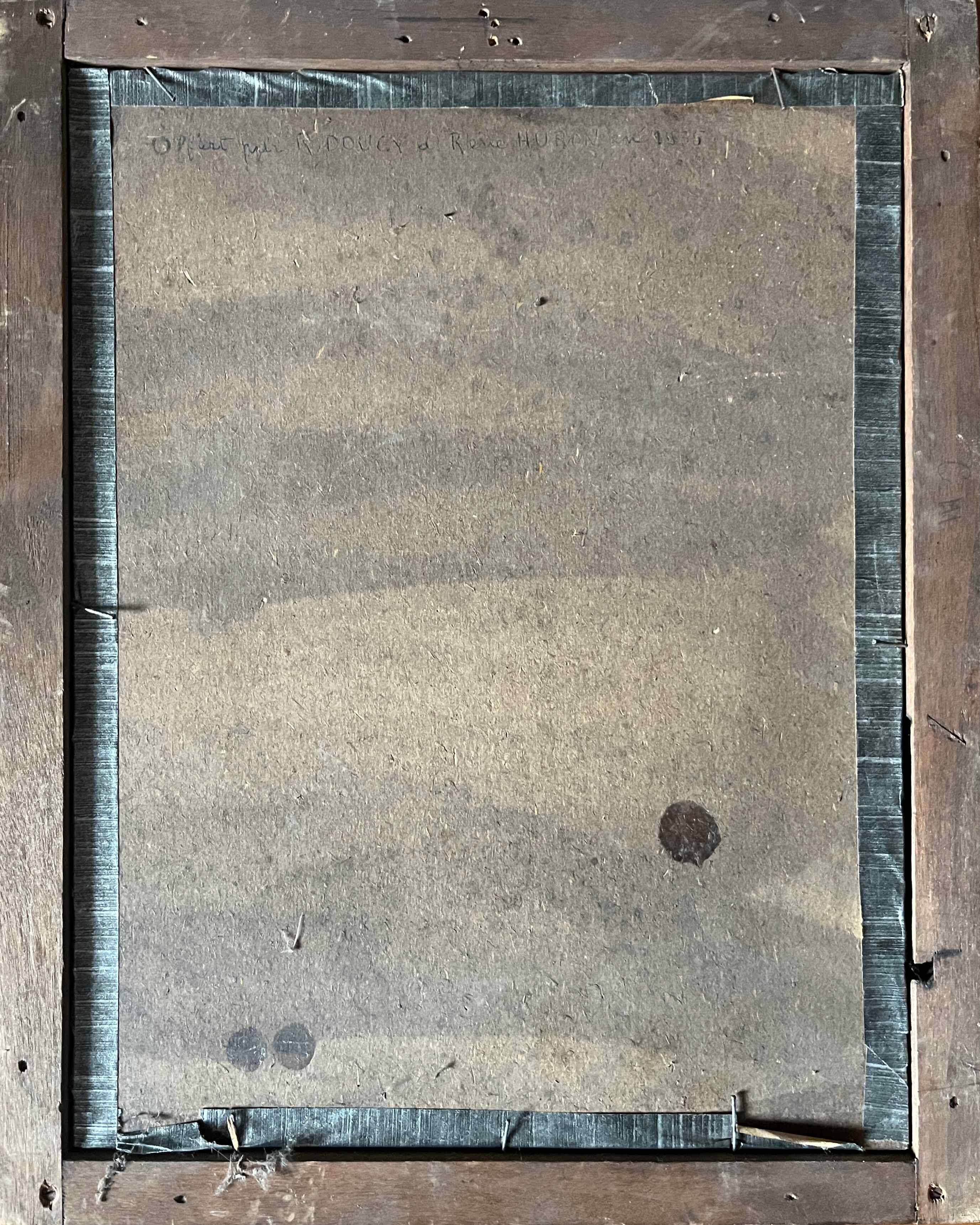 Pastel painting, circa 1930 monogram "Village Street"