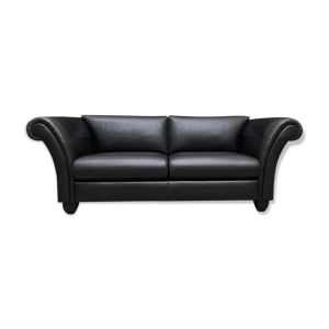 Canapé en cuir noir - neuf
