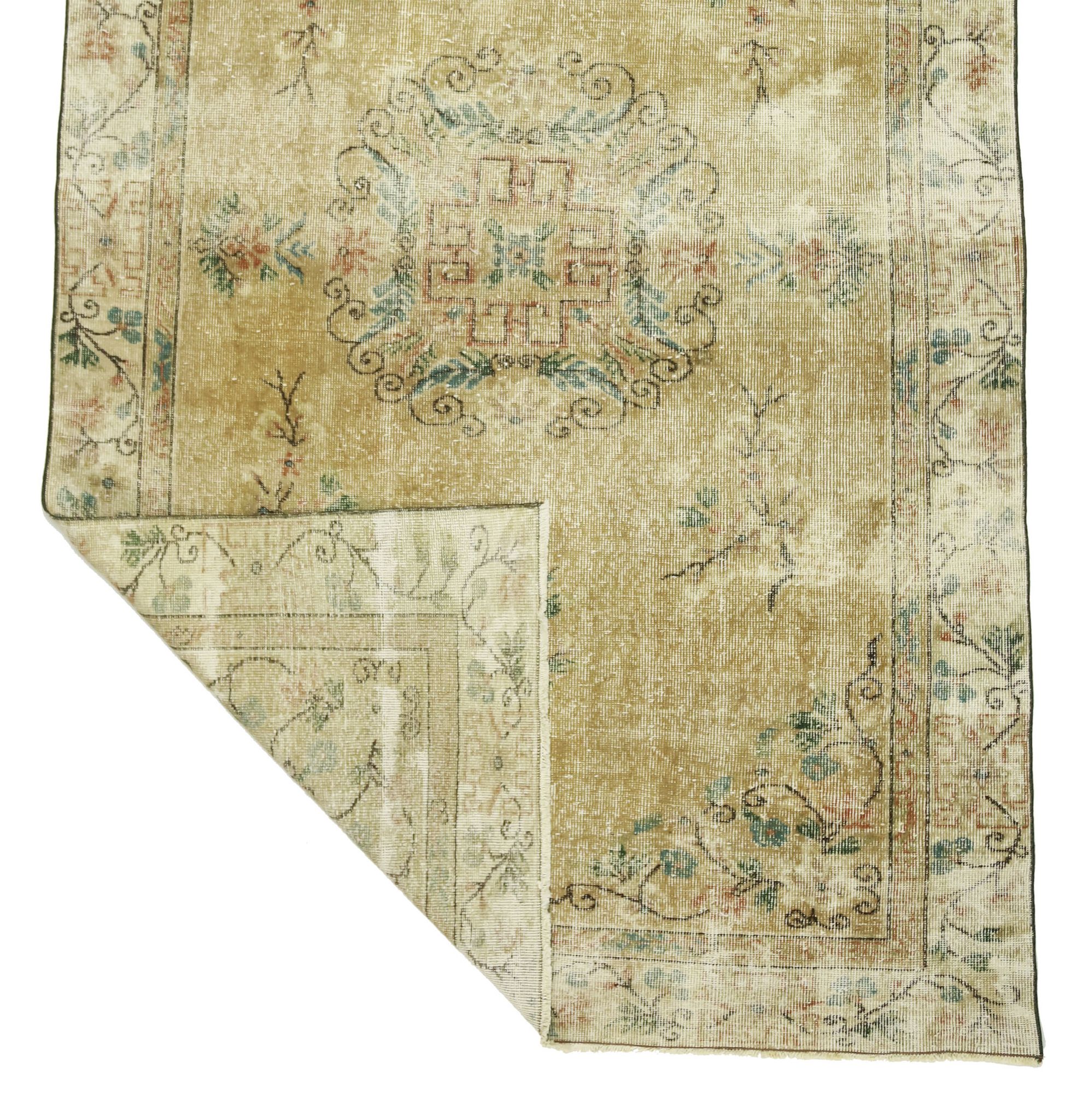 Anatolian handmade vintage rug 263 cm x 158 cm