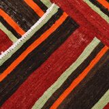 6x9 Red Brown Mid Century Modern Vintage Rug, 191x274Cm