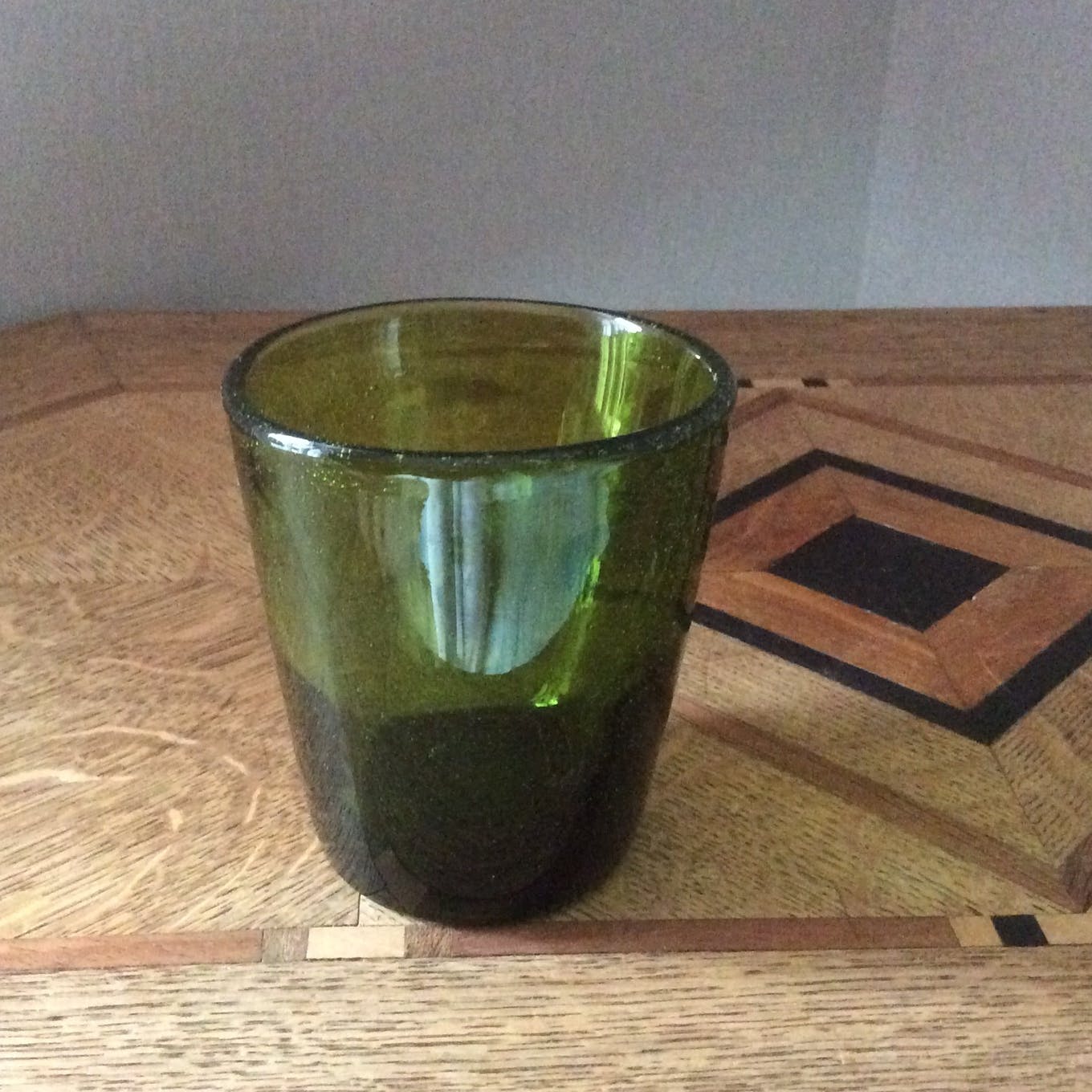 Two thick glasses, vintage