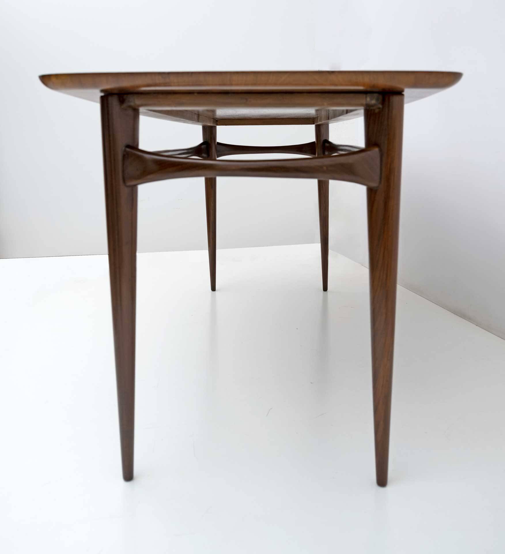Table à manger italienne moderne du milieu du siècle, Silvio Cavatorta, années 1960