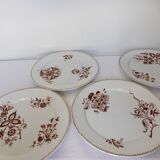 4 flat plates from Sarreguemines model Danish 210401