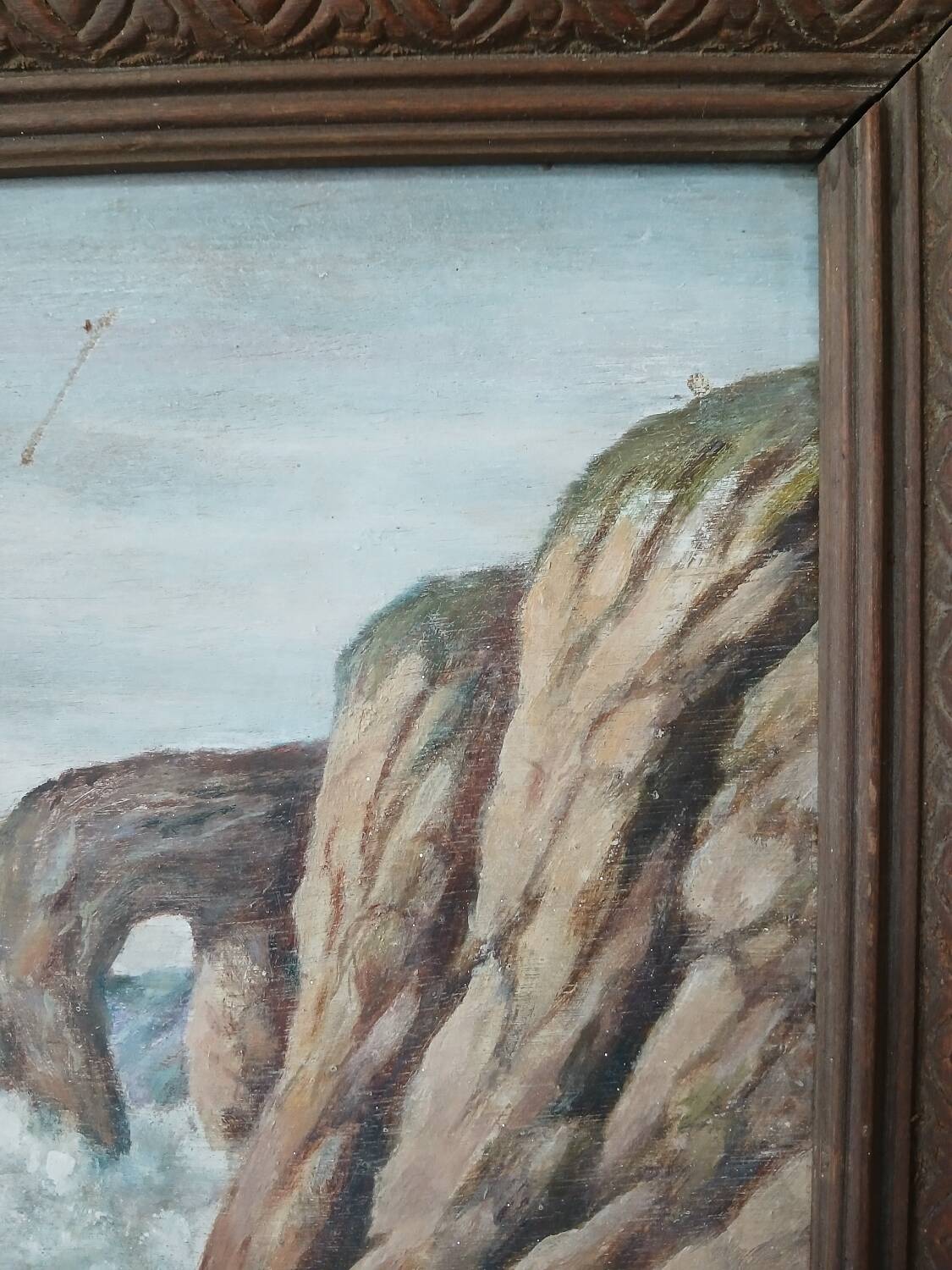 Painting on wood "seaside"