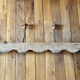 Wall coat rack in wood and old metal