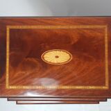 Inlaid trundle table 19th