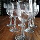 Lot de 6 verres à vin en verre strié