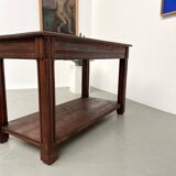 Small pine drapery table from the 1950s