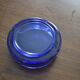 Blue glass ashtray