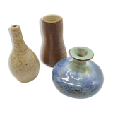 Set of 3 miniature ceramic vases from the Netherlands
