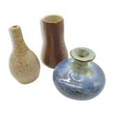 Set of 3 miniature ceramic vases from the Netherlands