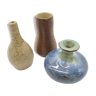 Lot de 3 vases miniatures en céramique des Pays bas