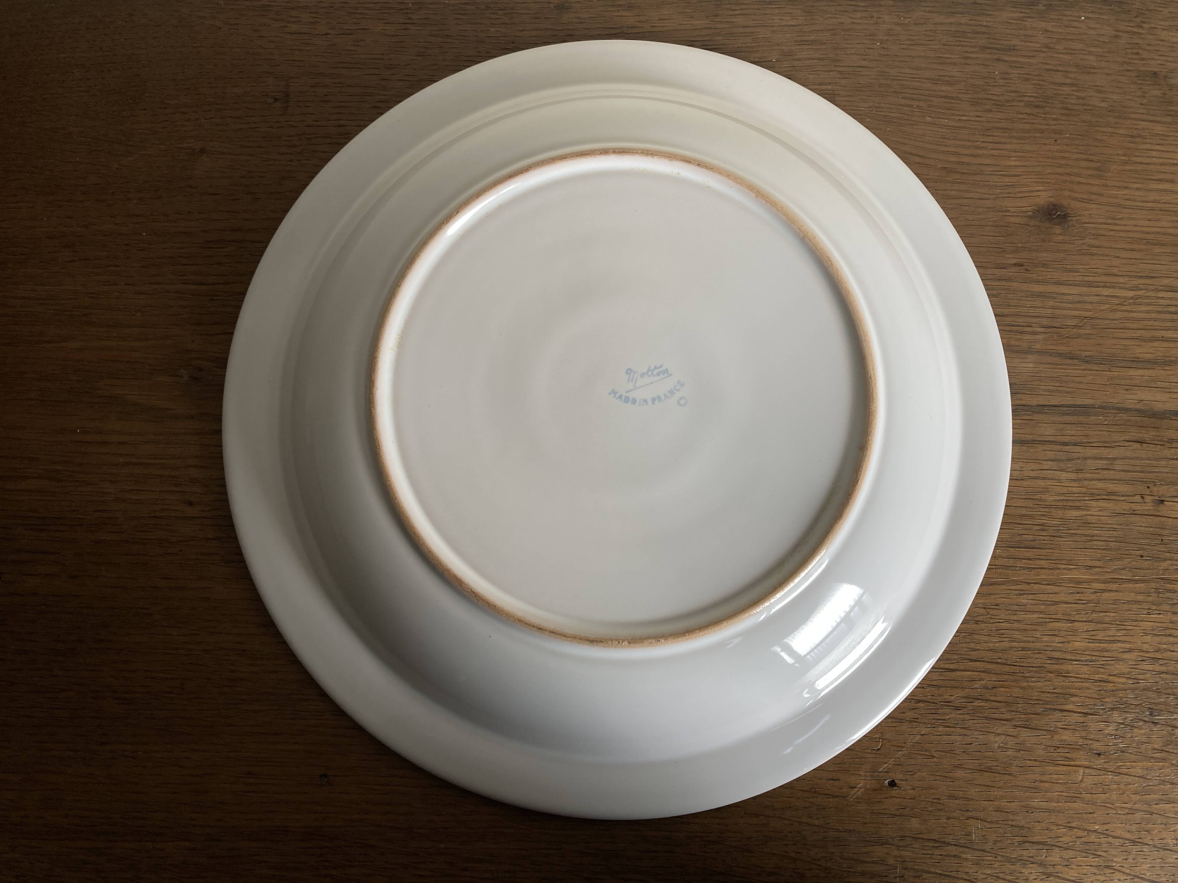 Pierre Motton scalloped centerpiece for Gien 1980