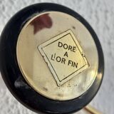 Vintage 1960 gold-plated coat rack with 3 hooks - 45 x 7 cm