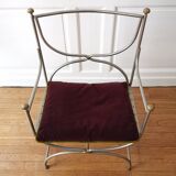 Curule armchair, Maison Jansen, 1970