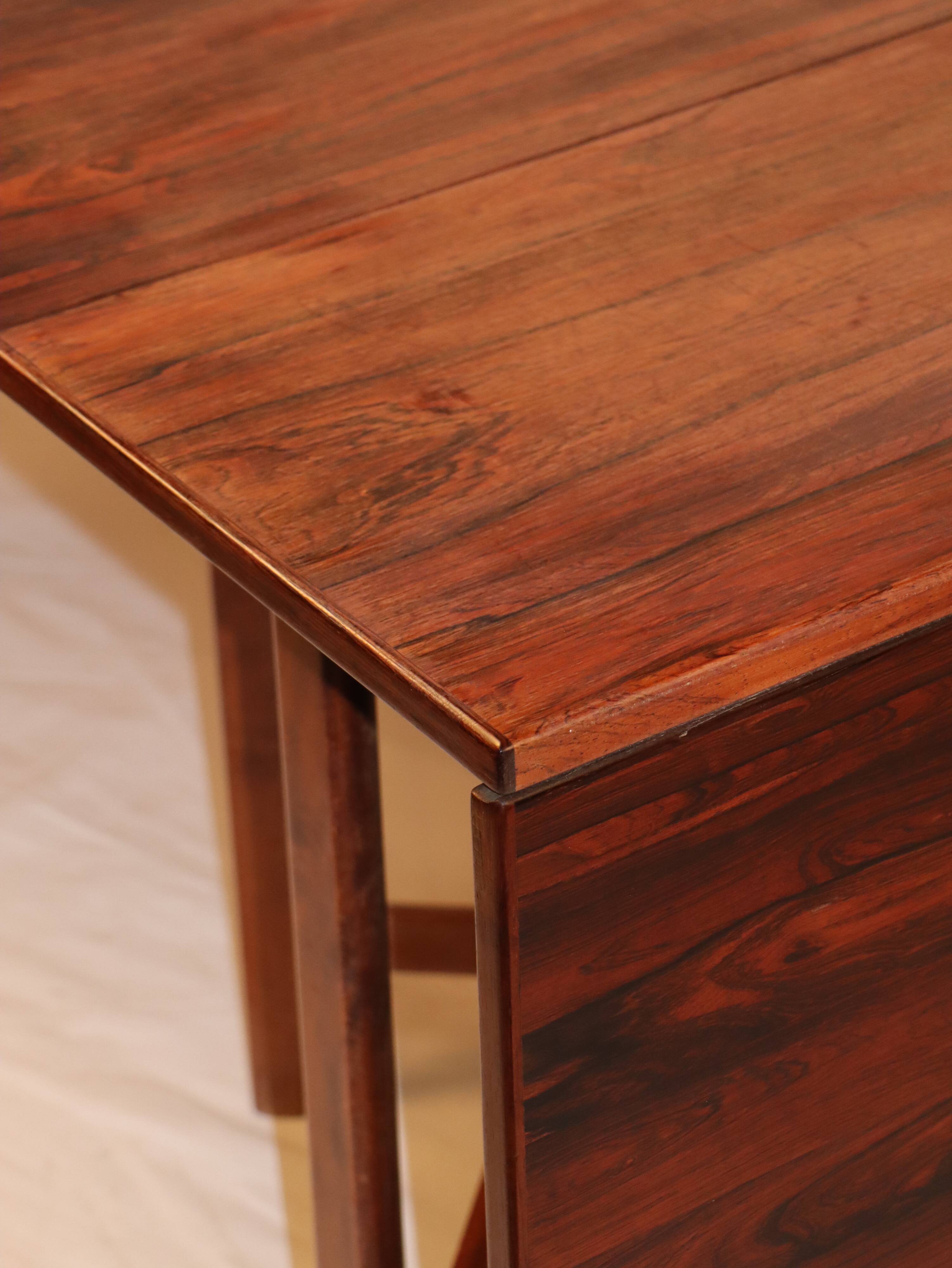 Bendt Winge scandinavian rosewood expandable table, 1960