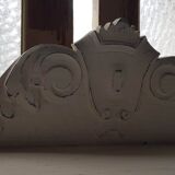 Solid pine bookcase pediment friezes shabby