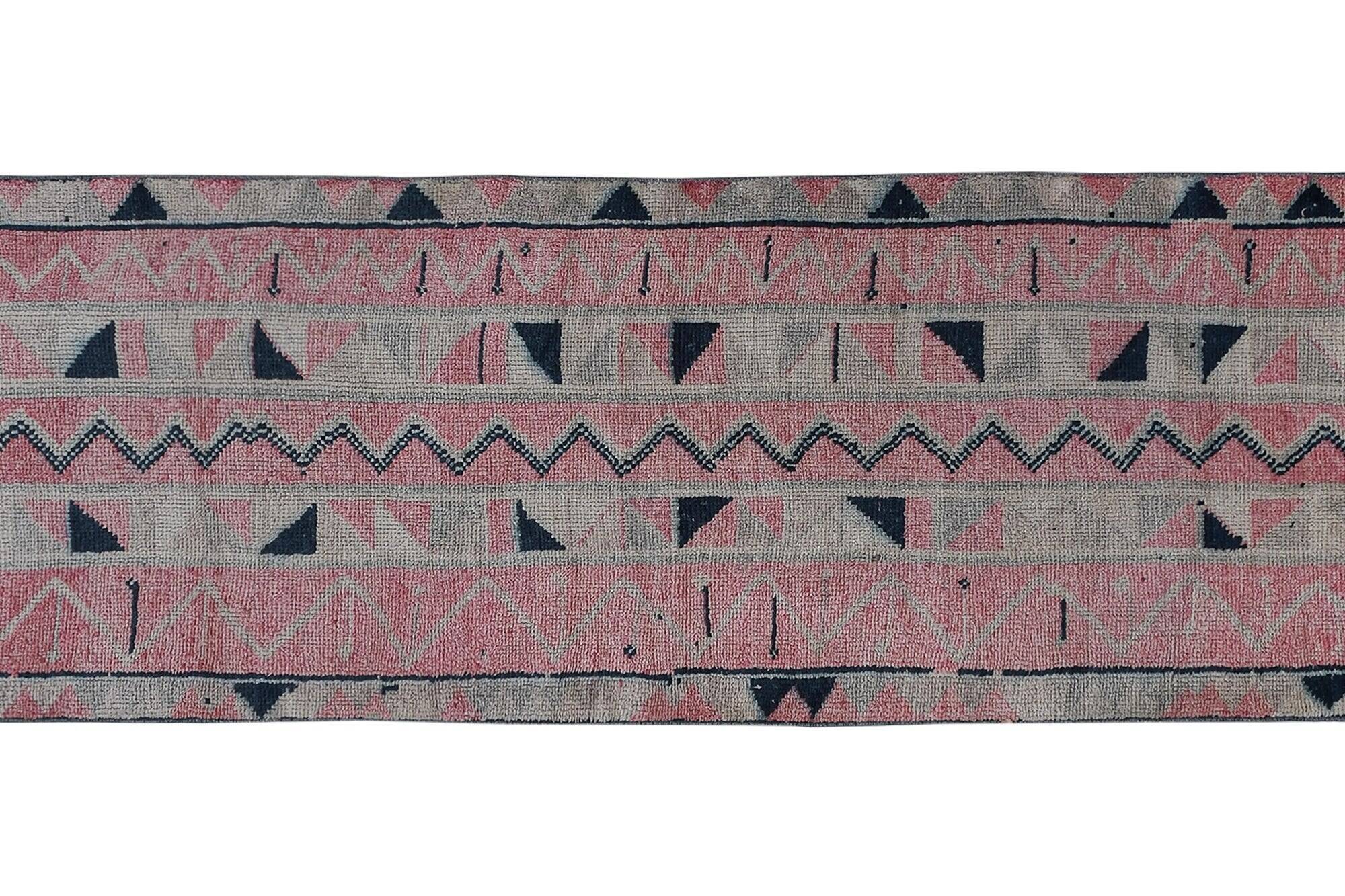 Vintage Turkish hallway rug 95x300 cm