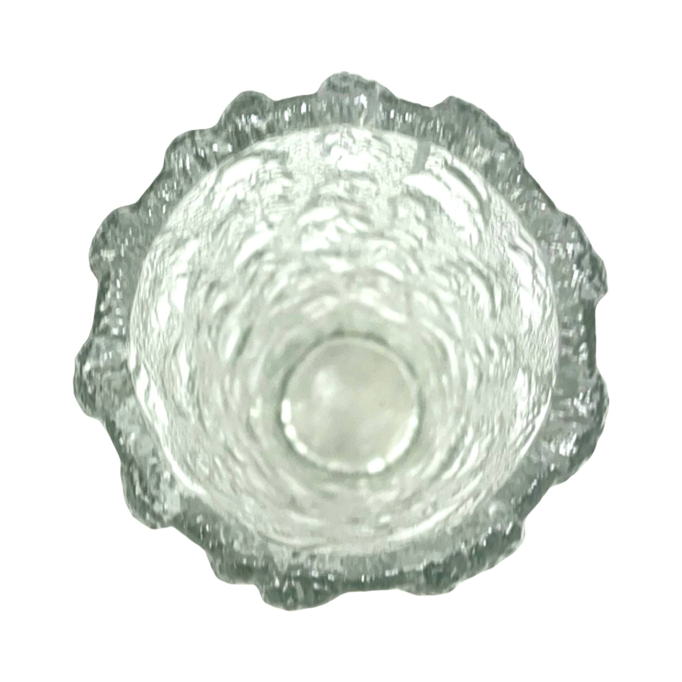 Arktis georgshütte vase – ice bark glass, germany 1970s.